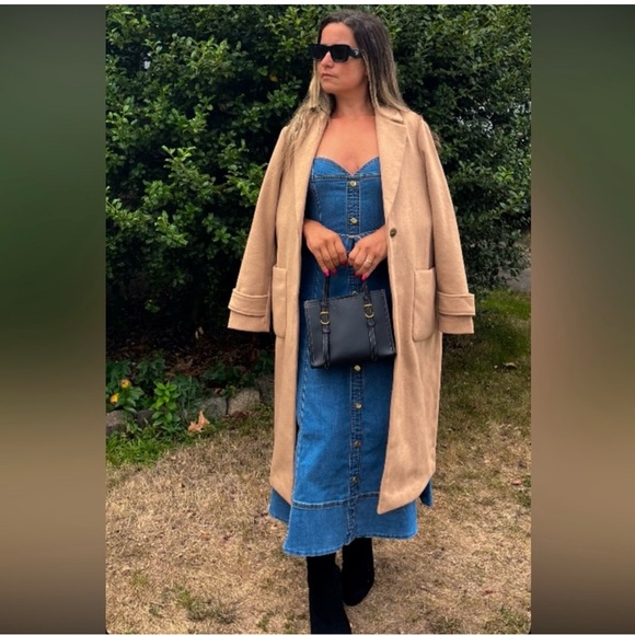 NWT Anthropology HOUSE OF HARLOW MIDI DENIM DRESS SIZE 8 - Picture 2 of 5